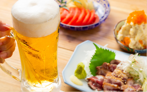 ビールと料理